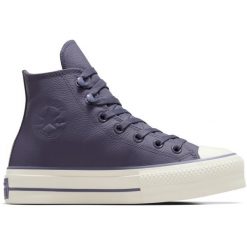 Buty sportowe Converse Chuck Taylor All Star Lift. Niebieskie buty treningowe Converse, bez wzorów, ze skóry, bez zapięcia. Za 590.00 zł.