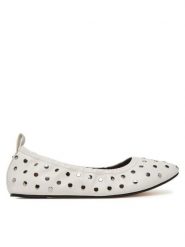 MICHAEL Michael Kors Baleriny Amy 40S5AYFP1L Biały. Białe baleriny MICHAEL Michael Kors, bez wzorów, ze skóry, bez obcasa, bez zapięcia. Za 439.99 zł.