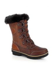 Kimberfeel Kozaki zimowe "Megeve" w kolorze brązowym rozmiar: 40. Brązowe kozaki Kimberfeel, na zimę, bez wzorów, z materiału, eleganckie, bez obcasa, bez zapięcia. Za 484.45 zł.
