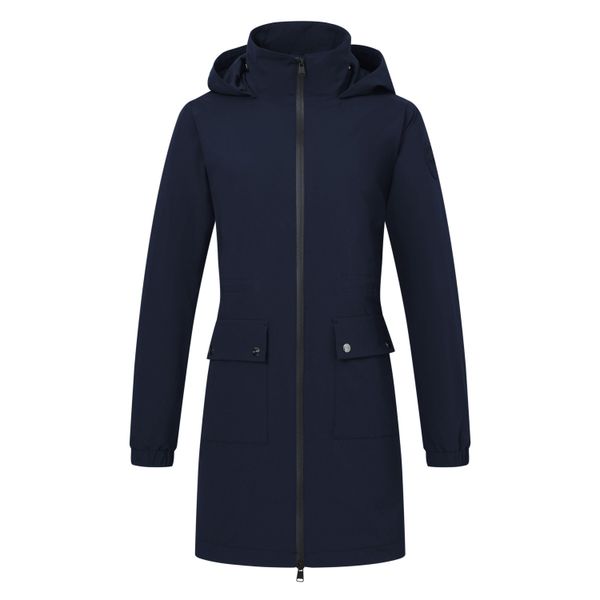 Parka dla kobiet HV Polo Caroline. Niebieskie płaszcze HV POLO, bez wzorów, sportowe, bez kaptura. W wyprzedaży za 584.40 zł.