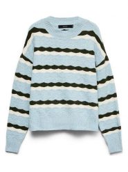 Vero Moda Sweter w kolorze błękitno-czarnym rozmiar: XL. Niebieskie swetry Vero Moda, xl, bez wzorów, bez ramiączek. Za 139.95 zł.
