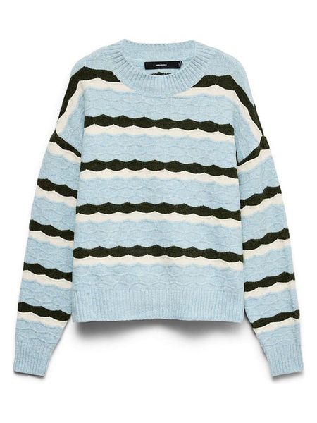 Vero Moda Sweter w kolorze błękitno-czarnym rozmiar: XL. Niebieskie swetry Vero Moda, xl, bez wzorów, bez ramiączek. Za 149.95 zł.