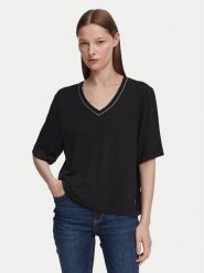 Guess T-Shirt W6YP58 K5233 Czarny Relaxed Fit. Czarne t-shirty Guess, m, z aplikacjami, bez kołnierzyka, bez ramiączek. Za 264.99 zł.