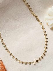 Lodie Silver Pozłacany naszyjnik z elementami ozdobnymi - dł. 45 cm rozmiar: onesize. Szare naszyjniki Lodie Silver, z materiału, metalowe. Za 82.99 zł.