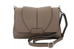 Listonoszka skórzana BARBERINI'S c. beżowa 953-9. Brązowe shopper bag Barberinis, z aplikacjami, ze skóry, eleganckie, małe, zdobione, bez dodatków. Za 189.99 zł.
