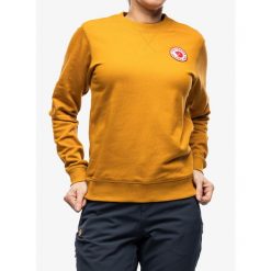 Bluza bawełniana damska Fjallraven 1960 Logo Badge Sweater W. Brązowe bluzy Fjällräven, xs, bez wzorów, z bawełny, bez kaptura. Za 356.99 zł.
