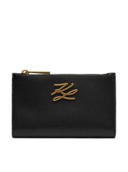 KARL LAGERFELD Portfel B4W32009 Czarny. Czarne portfele KARL LAGERFELD, bez wzorów, ze skóry. Za 549.99 zł.