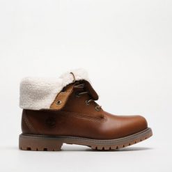 Botki damskie TIMBERLAND Authentics Teddy Fleece W. Brązowe botki Timberland, bez wzorów, z gumy, klasyczne, bez obcasa, bez zapięcia. Za 419.99 zł.