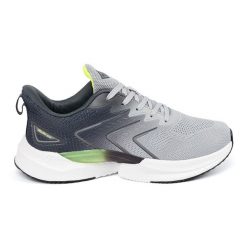 Vico Szare buty sportowe z zielonym elementem. Szare buty treningowe bez wzorów, z tkaniny, bez zapięcia, na fitness i siłownię. Za 151.58 zł.