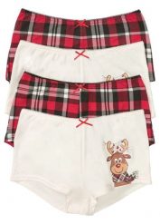 Figi maxi z bawełną (4 pary). Białe figi bonprix, bez wzorów, z bawełny. Za 64.99 zł.