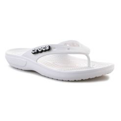 Japonki Crocs Classic Flip W 207713-100 białe białe. Białe japonki bez wzorów, z materiału, sportowe. Za 223.31 zł.