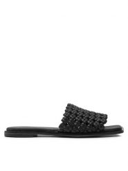 Calvin Klein Klapki Flat Slide Latt HW0HW02143 Czarny. Czarne klapki Calvin Klein, bez wzorów, ze skóry, bez obcasa, bez zapięcia. Za 359.99 zł.
