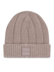 Calvin Klein Czapka Modern Patch Chunky K60K612596 Beżowy. Brązowe czapki zimowe Calvin Klein, bez wzorów, z materiału. Za 229.99 zł.