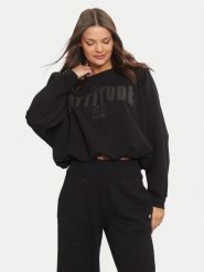 Deha Bluza C12050 Czarny Loose Fit. Czarne bluzy Deha, s, bez wzorów, z bawełny, bez kaptura. Za 299.99 zł.
