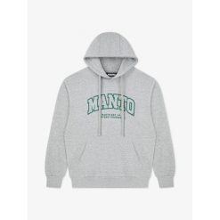 MANTO bluza z kapturem VARSITY 26 melanż. Szare bluzy MANTO, bez wzorów, bez ramiączek, z kapturem. Za 249.00 zł.