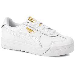 Buty damskie skórzane białe sneakersy PUMA ROMA FEMININE WNS. Białe buty treningowe Puma, bez wzorów, bez zapięcia. Za 249.00 zł.