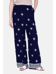 ASSUILI Spodnie w kolorze granatowym rozmiar: 40. Niebieskie spodnie materiałowe Assuili, bez wzorów, z materiału. Za 100.99 zł.