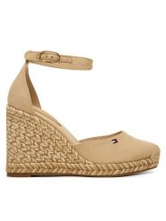 Tommy Hilfiger Espadryle Wedge FW0FW09225 Beżowy. Brązowe espadryle Tommy Hilfiger, bez wzorów, z materiału, bez obcasa. Za 409.99 zł.
