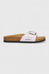O'Neill klapki damskie kolor fioletowy. Fioletowe klapki O'Neill, bez wzorów, z gumy, bez obcasa, bez zapięcia. Za 169.99 zł.