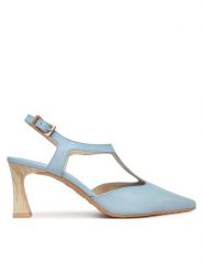 Hispanitas Czółenka HV264756 C011 Niebieski. Niebieskie czółenka Hispanitas, bez wzorów, z materiału, bez obcasa, bez zapięcia. Za 659.99 zł.