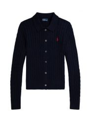 Polo Ralph Lauren Kardigan 211971881501 Granatowy Slim Fit. Niebieskie swetry Polo Ralph Lauren, m, bez wzorów, z bawełny, bez ramiączek. Za 1,199.00 zł.