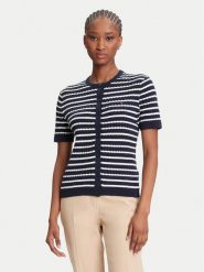 Tommy Hilfiger Kardigan WW0WW45707 Granatowy Slim Fit. Niebieskie swetry Tommy Hilfiger, xs, bez wzorów, z bawełny, bez ramiączek. Za 559.99 zł.