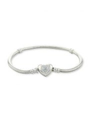 CHARM'S Srebrna bransoletka z elementem ozdobnym rozmiar: onesize. Szare bransoletki CHARM'S, z cyrkonią, srebrne. Za 228.38 zł.