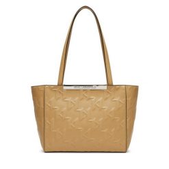 Torebka KARL LAGERFELD. Brązowe shopper bag KARL LAGERFELD, bez wzorów, bez dodatków. Za 699.99 zł.
