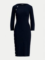Lauren Ralph Lauren Sukienka codzienna 250940561001 Granatowy Slim Fit. Niebieskie sukienki Lauren Ralph Lauren, na co dzień, s, bez wzorów, z bawełny, bez kołnierzyka, bez ramiączek, proste. Za 469.99 zł.