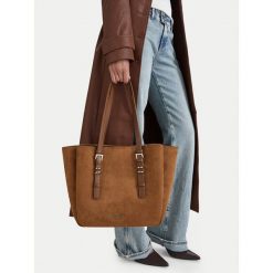 Torebka Nine West. Brązowe shopper bag Nine West, bez wzorów, bez dodatków. Za 329.99 zł.