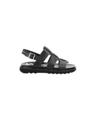 Sandały KICKERS NEOSINEAD Czarny. Czarne sandały Kickers, bez wzorów, ze skóry, bez obcasa, bez zapięcia. Za 337.55 zł.