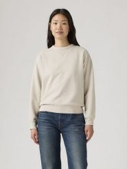 Levi's Sweter w kolorze kremowym rozmiar: M. Brązowe swetry Levi's, m, bez wzorów, z bawełny, bez ramiączek. Za 126.75 zł.