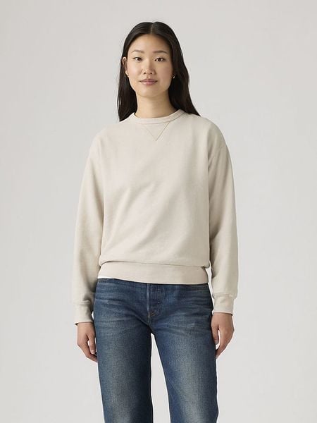 Levi's Sweter w kolorze kremowym rozmiar: M. Brązowe swetry Levi's, m, bez wzorów, z bawełny, bez ramiączek. Za 126.75 zł.