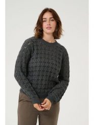 Kaffe Sweter "Elena" w kolorze antracytowym rozmiar: XL. Czarne swetry Kaffe, xl, bez wzorów, bez ramiączek. Za 92.21 zł.