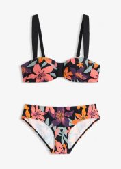 Bikini na fiszbinach (komp. 2-cz.). Czarne bikini bonprix, bez wzorów. Za 89.99 zł.