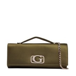 Torebka Guess. Zielone kopertówki Guess, z aplikacjami, wizytowe, bez dodatków. Za 579.99 zł.