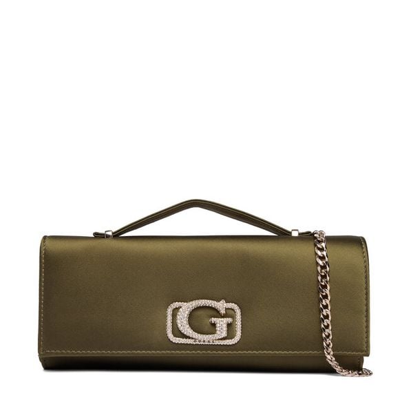 Torebka Guess. Zielone kopertówki Guess, z aplikacjami, wizytowe, bez dodatków. Za 339.99 zł.