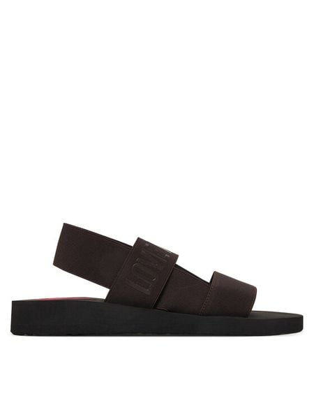 LOVE MOSCHINO Sandały JA16033G0OJN7203 Brązowy. Brązowe sandały Love Moschino, bez wzorów, z materiału, bez obcasa, na płaskiej podeszwie, bez zapięcia. Za 318.99 zł.