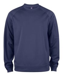 Clique Podstawowa bluza Active z okrągłym dekoltem, poliester – dark navy. Niebieskie bluzy CLIQUE, xs, bez wzorów, z poliesteru, bez ramiączek, bez kaptura. Za 162.45 zł.