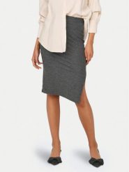 ONLY Spódnica ołówkowa Emma 15233600 Szary Slim Fit. Szare spódnice ONLY, m, bez wzorów, z wiskozy, ołówkowe. Za 69.99 zł.