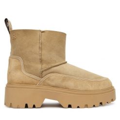 Śniegowce Tommy Hilfiger. Brązowe śniegowce Tommy Hilfiger, bez wzorów, bez zapięcia. Za 899.99 zł.