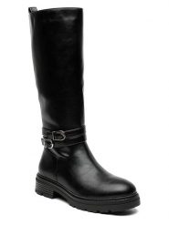 Sixth Sens Kozaki w kolorze czarnym rozmiar: 37. Czarne kozaki Sixth Sens, na zimę, bez wzorów, z materiału, bez obcasa, bez zapięcia. Za 155.49 zł.