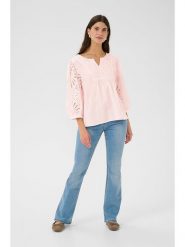 Cream Bluzka w kolorze jasnoróżowym rozmiar: 40. Różowe bluzki Cream, bez wzorów, bez kołnierzyka, bez ramiączek. Za 105.14 zł.