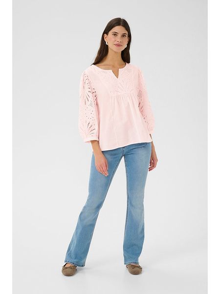 Cream Bluzka w kolorze jasnoróżowym rozmiar: 40. Różowe bluzki Cream, bez wzorów, bez kołnierzyka, bez ramiączek. Za 104.89 zł.
