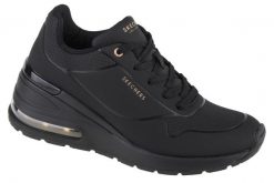 Buty SKECHERS MILLION AIR Czarny. Czarne buty treningowe Skechers, na zimę, bez wzorów, z materiału, przed kostkę, bez zapięcia, trekkingowe. Za 329.99 zł.