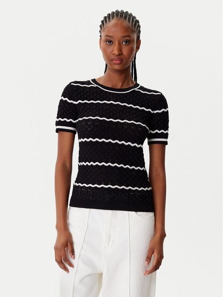 Morgan Sweter 252-MCLEMA Czarny Regular Fit. Czarne swetry Morgan, xs, bez wzorów, z syntetyku, bez ramiączek. Za 219.99 zł.