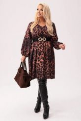 Sukienka Luna - elegancja ze zwierzęcym wzorem PLUS SIZE XXL. Sukienki Moda Size Plus Iwanek, na co dzień, plus size, bez wzorów, z elastanu, eleganckie, bez kołnierzyka, plus size, bez ramiączek, midi, dopasowane. W wyprzedaży za 209.90 zł.