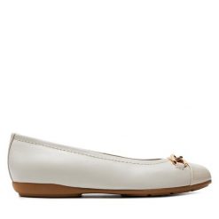 Baleriny Geox. Brązowe baleriny Geox, bez wzorów, bez obcasa, bez zapięcia. Za 279.99 zł.