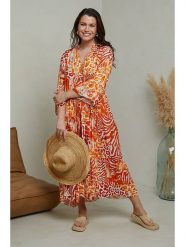 Curvy Lady Sukienka w kolorze pomarańczowym rozmiar: 44/46. Pomarańczowe sukienki Curvy Lady, na co dzień, bez wzorów, z bawełny, klasyczne, bez kołnierzyka, bez ramiączek, maxi, proste. Za 180.49 zł.