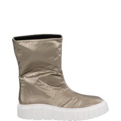 BEŻOWE BOTKI 19065 PIUM BEIGE. Brązowe botki Venezia, bez wzorów, bez obcasa, bez zapięcia. Za 129.00 zł.